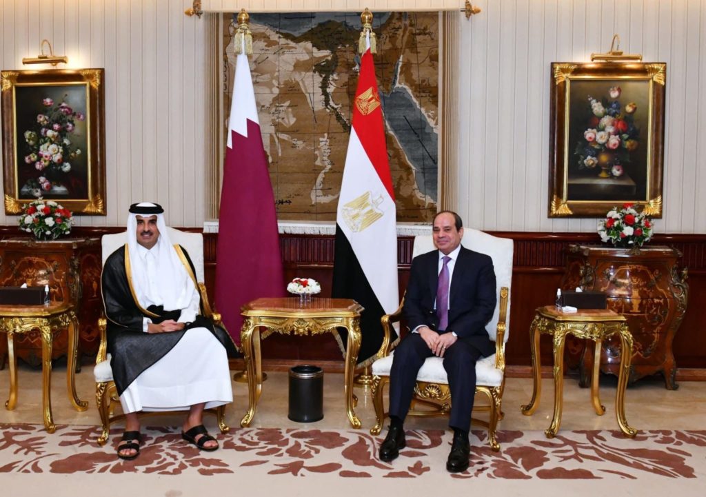 الرئيس عبد الفتاح السيسى وأمير قطر