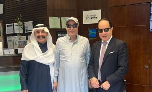 الكاتب الصحفي شعبان العيسوي رئيس التحرير برفقة زريق وعبد الرحمان عجاج نائب المدير العام